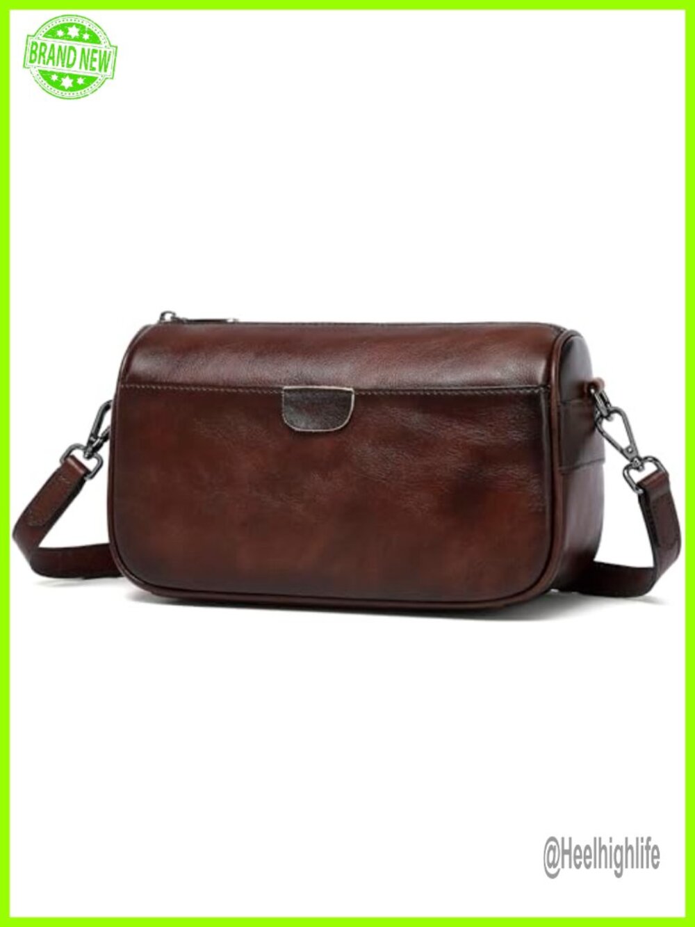 Genuine Leather Crossbody Bag Small Shoulder Handbag Full-Grain